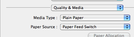 But as you haven’t changed the paper in the Quality & Media of the print setup, the paper will default back to non-borderless A4 as you can’t use borderless printing with Plain Paper!
