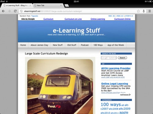 eLearning Stuff on the Google Chrome Browser for iPad eLearning Stuff on the Google Chrome Browser for iPad