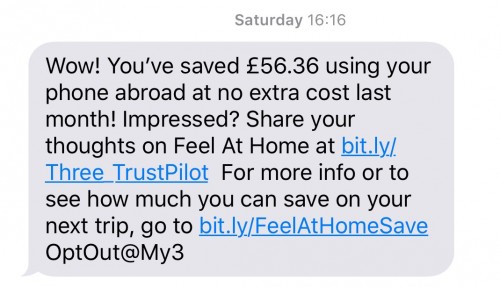 According to them I saved £56.36 which was nice.