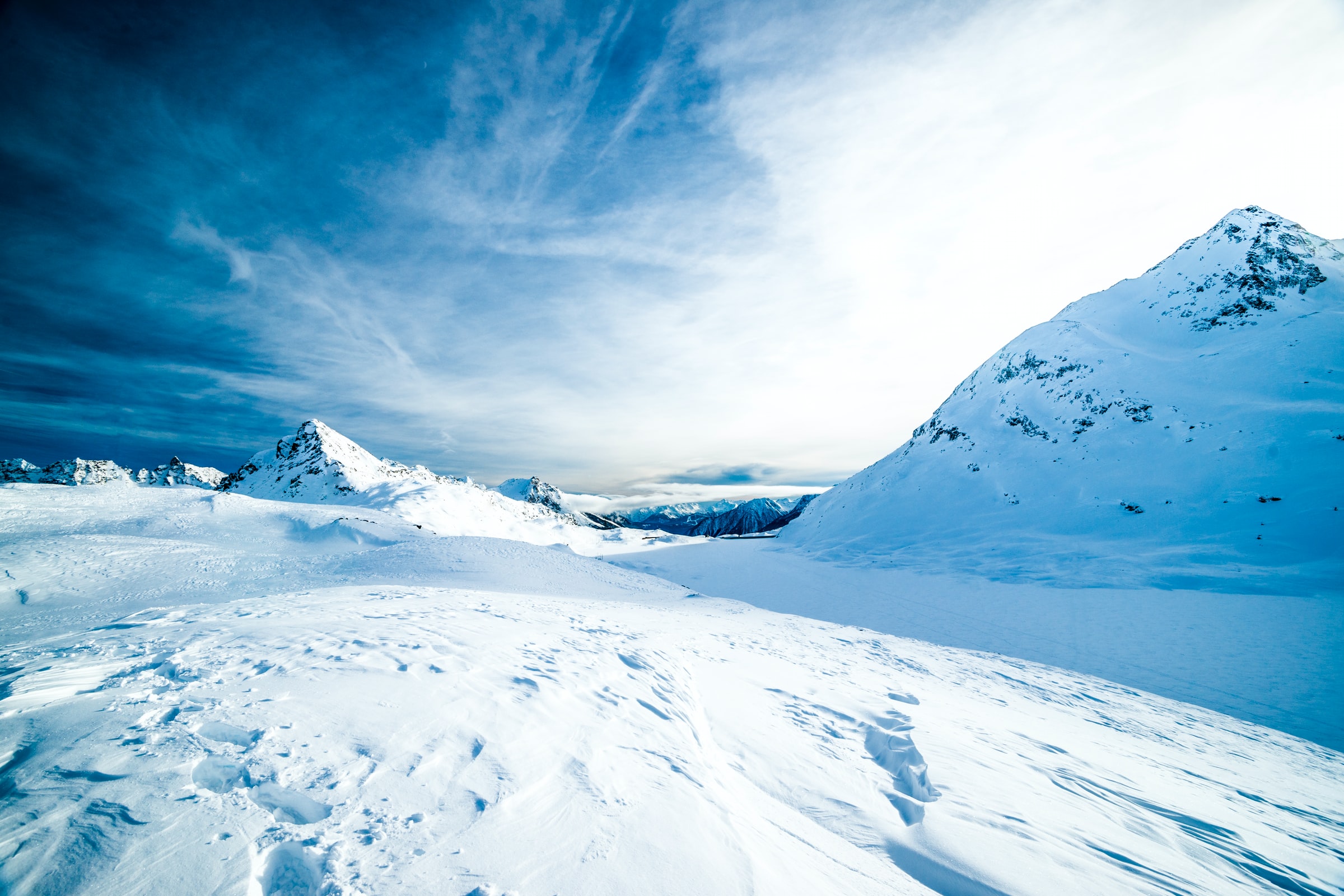 snowy mountains